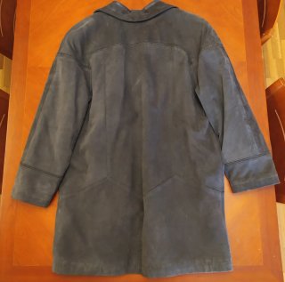 Chaqueta de piel verde oliva mujer
