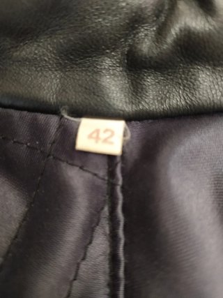 Chaqueta de piel verde oliva mujer