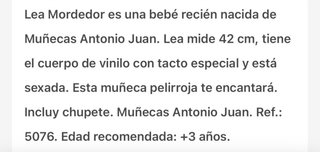 Muñeca Recién Nacida Lea de Antonio Juan