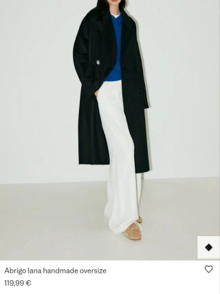 Abrigo de Lana Handmade Mango Oversize
