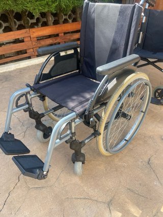 Silla de ruedas aluminio t.44 plega ruedas grande
