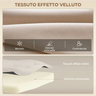Sofá cama 3 en 1 de tela con efecto aterciopelado,
