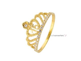 anillo oro 18k con piedra con circonita