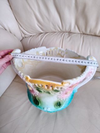 Vaso barbotine maiolica primi '900