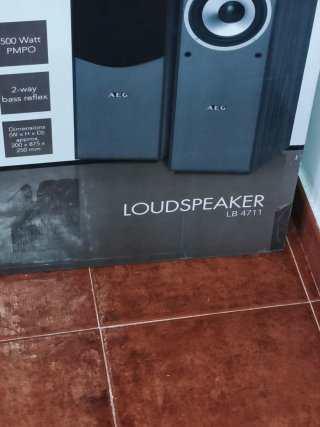 AEG LB 4711 Torre de Sonido 500W Gris-negra NUEVA