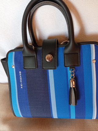 Borsa Brandina a righe blu