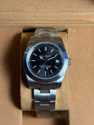Reloj Seiko Mod Datejust 40mm Plata y Negro