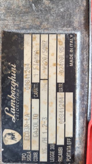 Bruciatore per caldaia a gasolio Lamborghini
