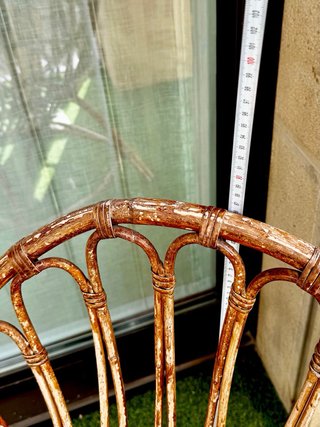 (2) SILLAS de MIMBRE Vintage CONJUNTO