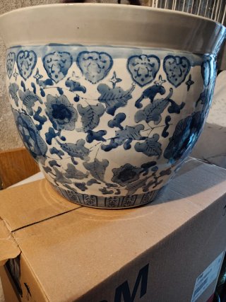Grande vaso porcellana cinese anni '50