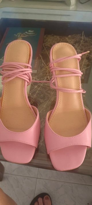 Sandalias Rosas y Plateadas