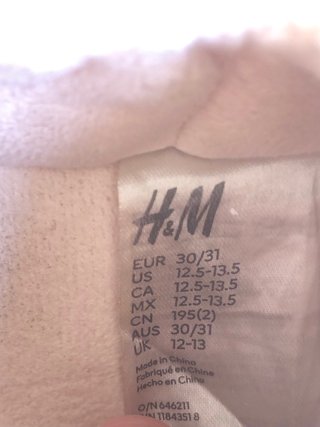 Zapatillas H&M Niña T30-31
