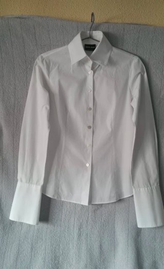 Camisa Lujo GIORGIO ARMANI Blanca Puños Gemelos S