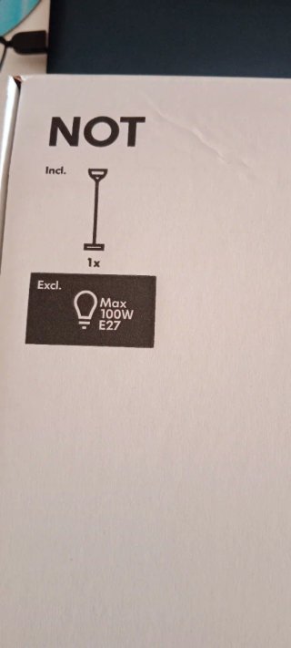 Lámpara de pie IKEA Negra y Blanca