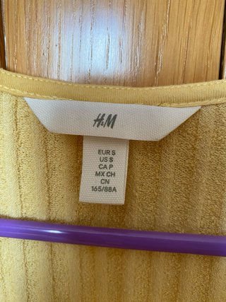Vestido H&M amarillo canalé