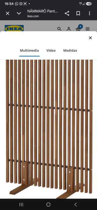 Biombo separador ambientes madera NUEVO