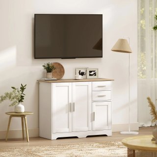 Aparador moderno de madera con 2 cajones y 2 armar