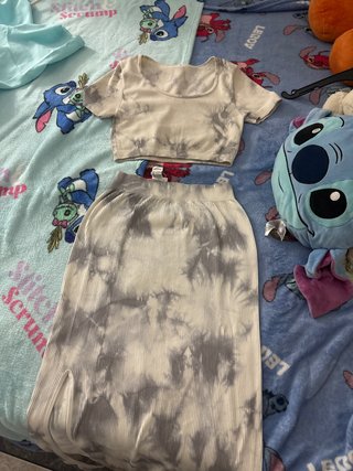 Conjunto Crop Top y Falda Larga Tie Dye