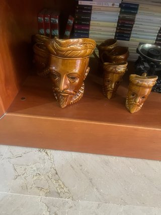 Jarra Cerveza Cara Hombre Cerámica