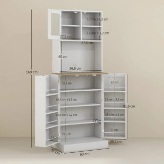 Mueble despensero para microondas con estantes abi
