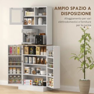 Mueble despensero para microondas con estantes abi