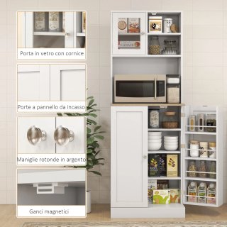 Mueble despensero para microondas con estantes abi