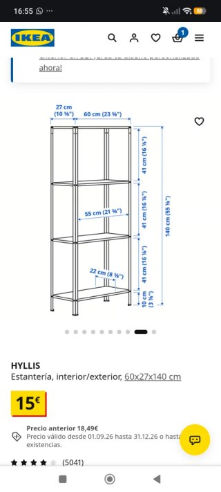 Estantería Baggebo Ikea Blanca