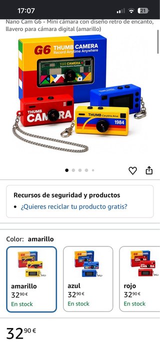 Cámara G6 Thumb Camera Retro 1984