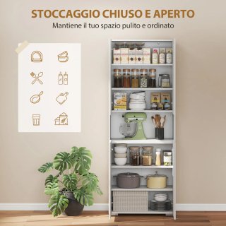 Mueble de cocina de 180 cm de altura, despensa con
