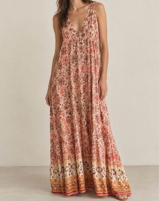 Vestido Largo Mango Estampado Talla M