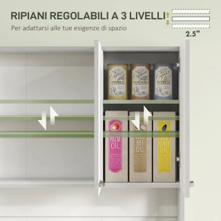 Aparador de cocina moderno con cajón y armarios, d