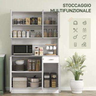 Aparador de cocina moderno con cajón y armarios, d