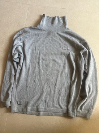 Sudadera Nike cuello alto gris vintage 90s Talla S