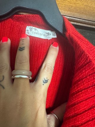 Chaqueta de punto roja