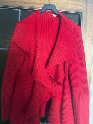 Chaqueta de punto roja