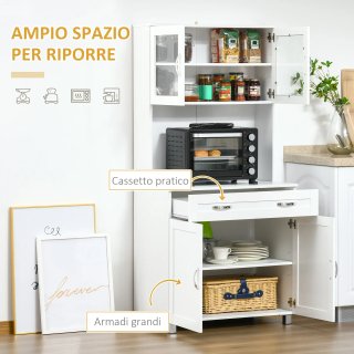 Armario de cocina moderno con 2 compartimentos, pu