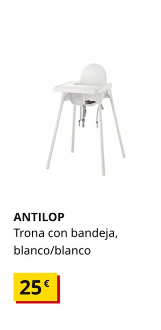 Trona IKEA con bandeja y cojín