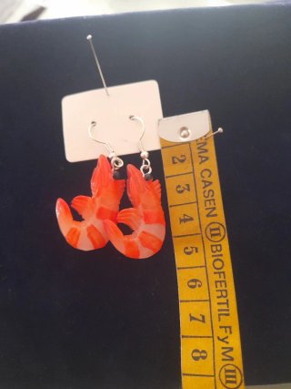 Pendientes con forma de langostino