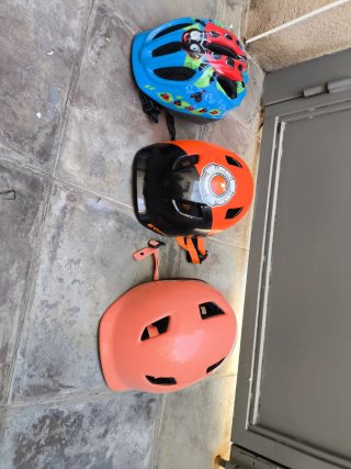 Lote 3 cascos bici infantiles