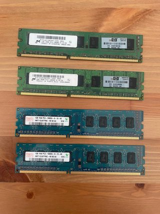 4 Módulos de Memoria RAM DDR3