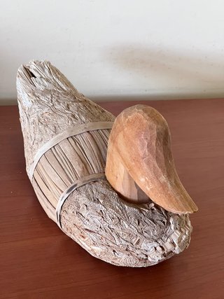 Adornos artesanales de patos vintage
