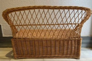 Baúl Sillón Mimbre Almacenaje