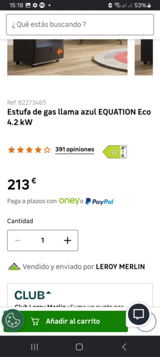 Estufa Equation Eco Nueva