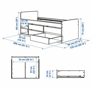 Cama Ikea con almacenaje