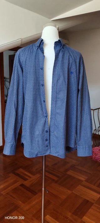 Camicia da uomo blu