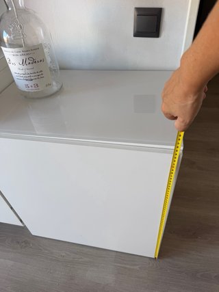 Mueble Besta Ikea Blanco y Transparente
