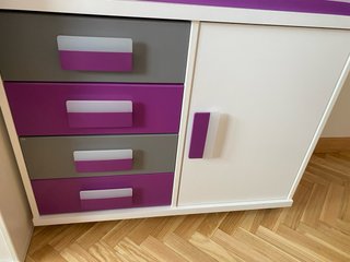 Set muebles habitación (escritorio, cama, estante)