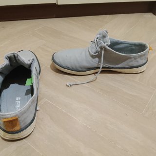 Scarpe stringate Timberland in tela grigie 41.5