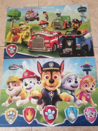Lote de 8 Puzzles Infantiles  Disney y Paw Patrol.