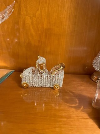 Lote de figuras de decorativas de cristal y metal